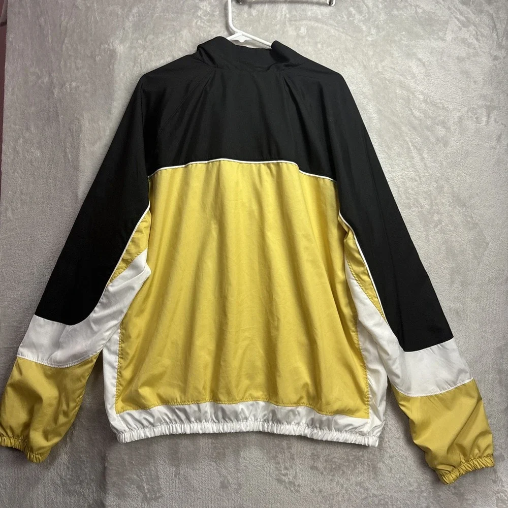 Nike Jacket Mens XL Running Neon Yellow/Black Windbreaker Mesh Lined